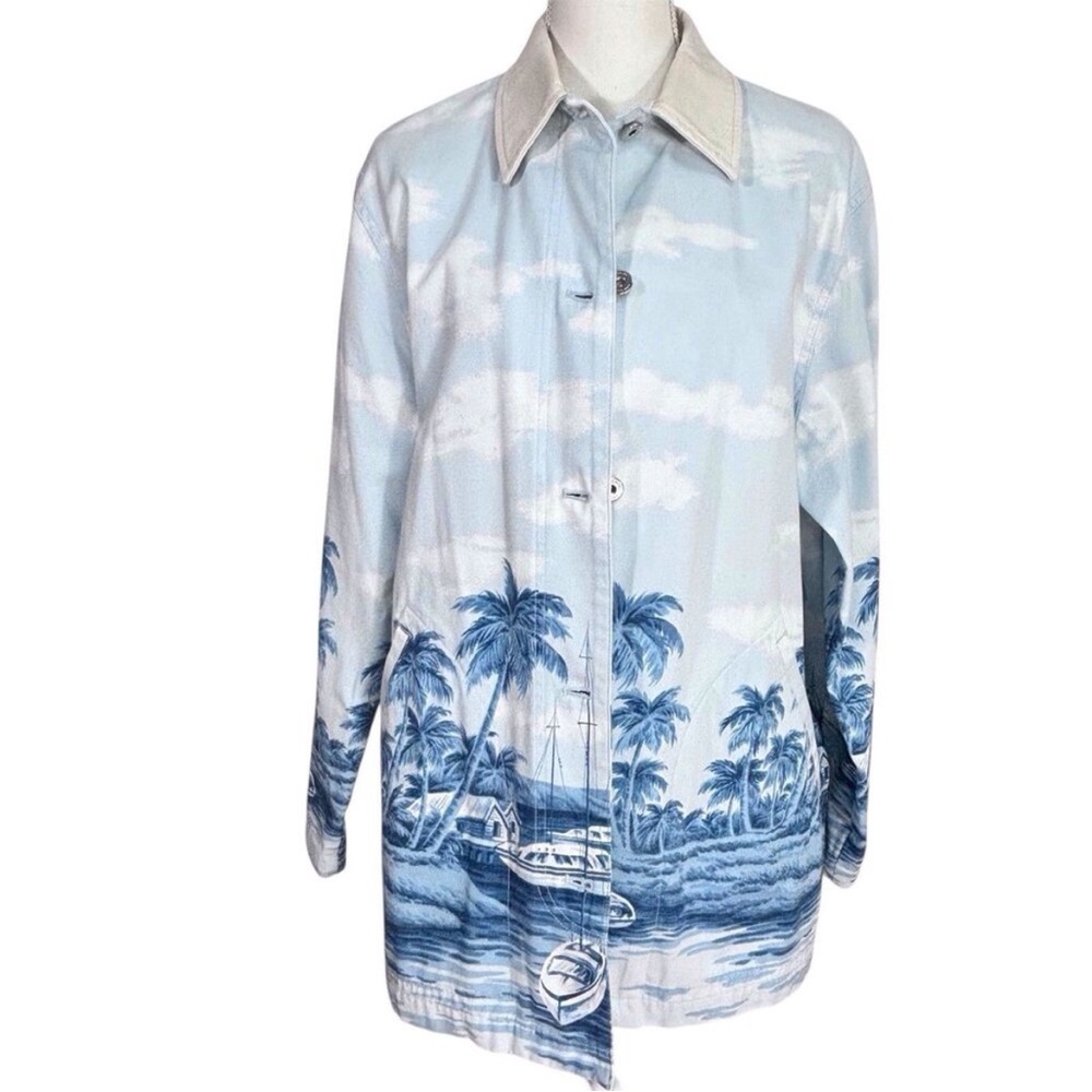Polo Ralph Lauren tropical beach Palm tree chore coat barn jacket nautical ocean - Picture 6 of 8